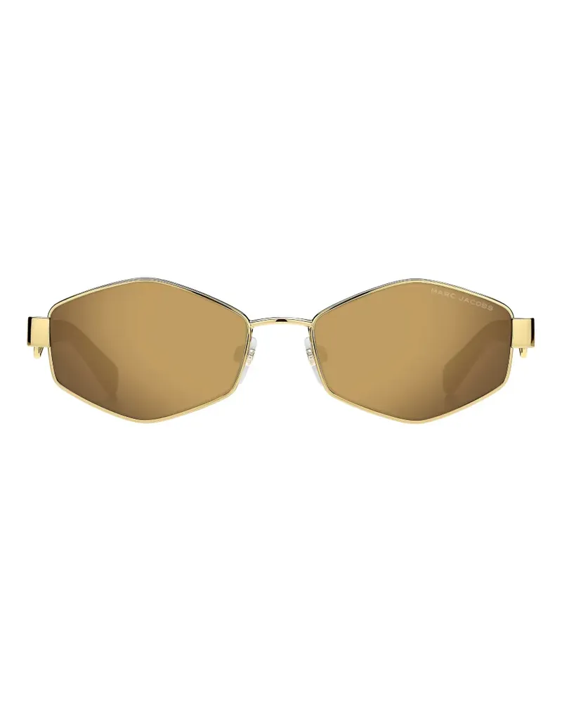 Marc Jacobs Geometrische Sonnenbrille mit Kettendetail - Gold Gold