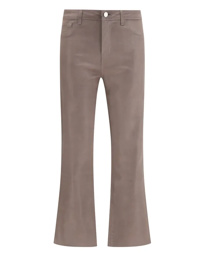 L'Agence Kendra mock pocket flared trousers - Braun Braun