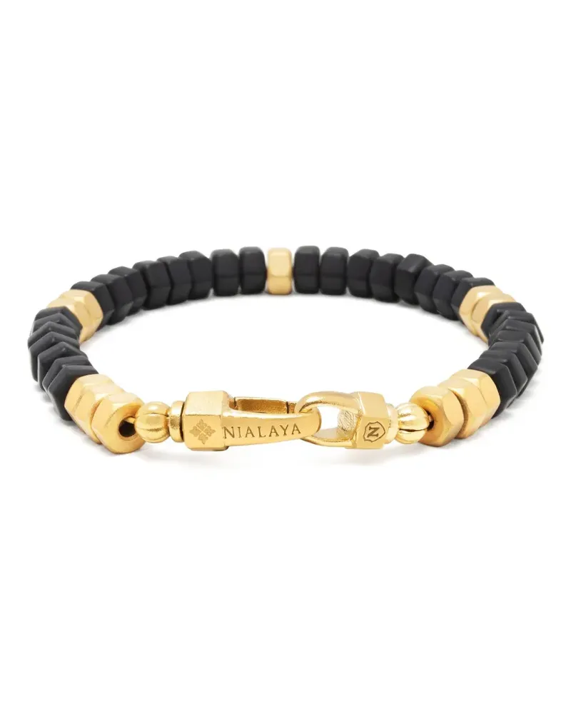 Nialaya Armband mit Perlendetail - Schwarz Schwarz