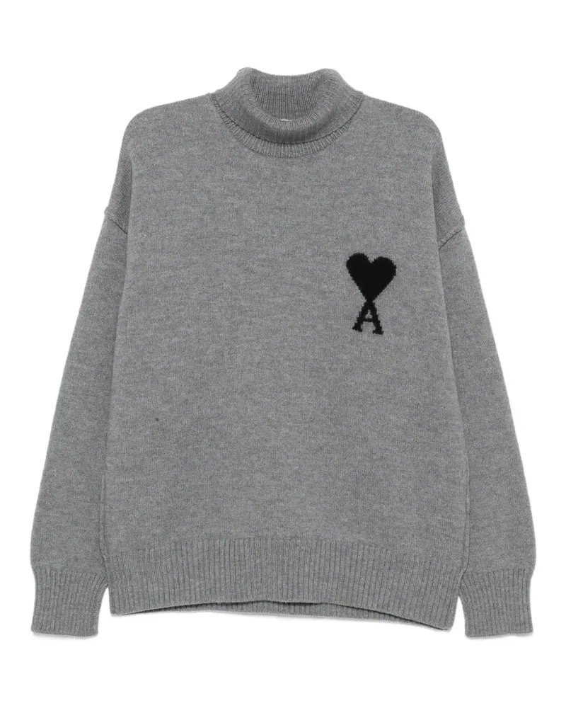 AMI Paris Ami de Coeur Pullover mit Rollkragen - Grau Grau