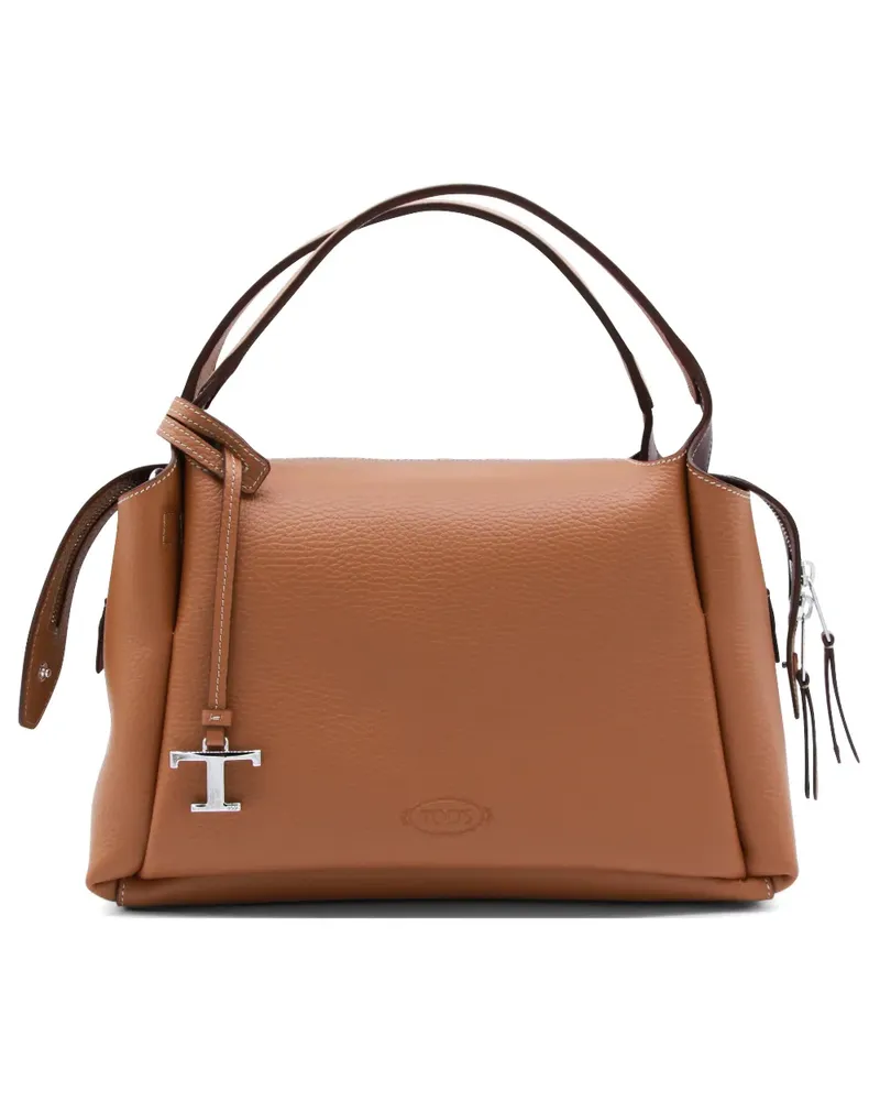 TOD'S logo-charm shoulder bag - Nude Nude