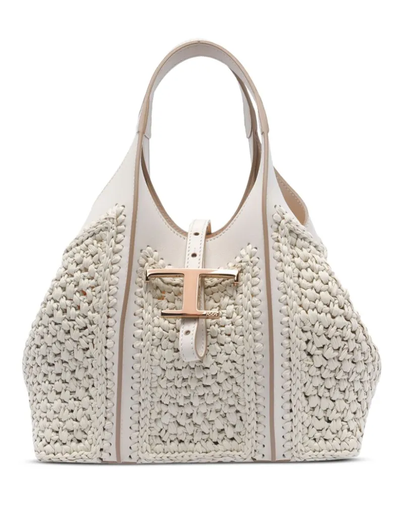 TOD'S T Timeless Schultertasche - Weiß Weiß