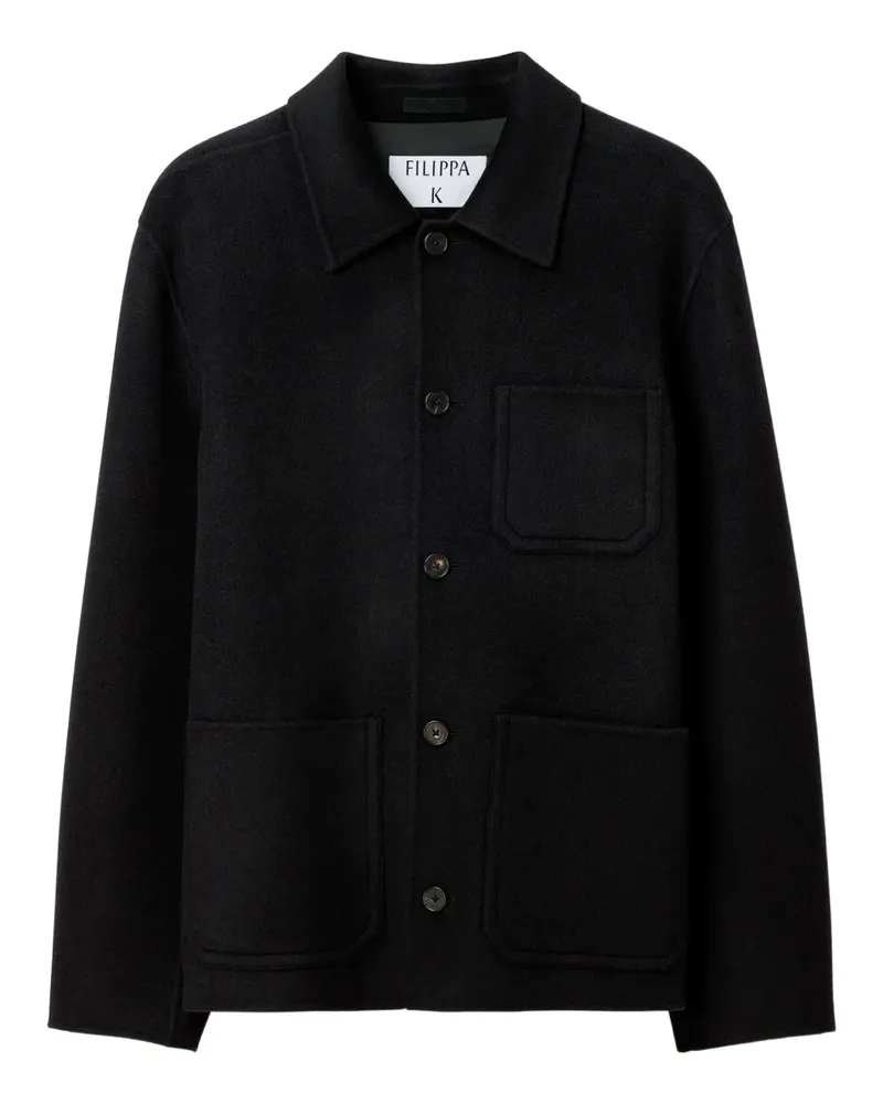 Filippa K Klassische Hemdjacke - Schwarz Schwarz