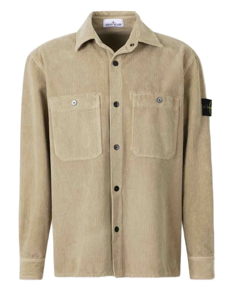 Stone Island Hemd aus Cord mit aufgesetzter Tasche - Braun Braun
