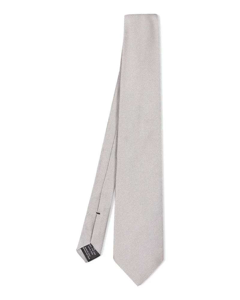 Tom Ford Seidenkrawatte mit Mikro-Muster - Grau Grau