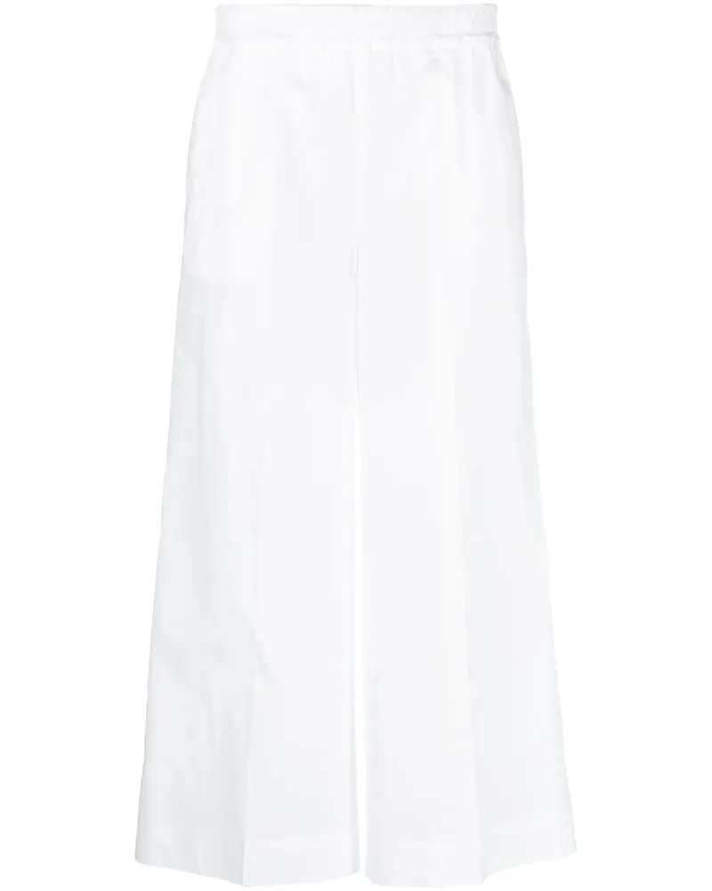 P.A.R.O.S.H. Cropped-Hose mit weitem Bein - Weiß Weiß