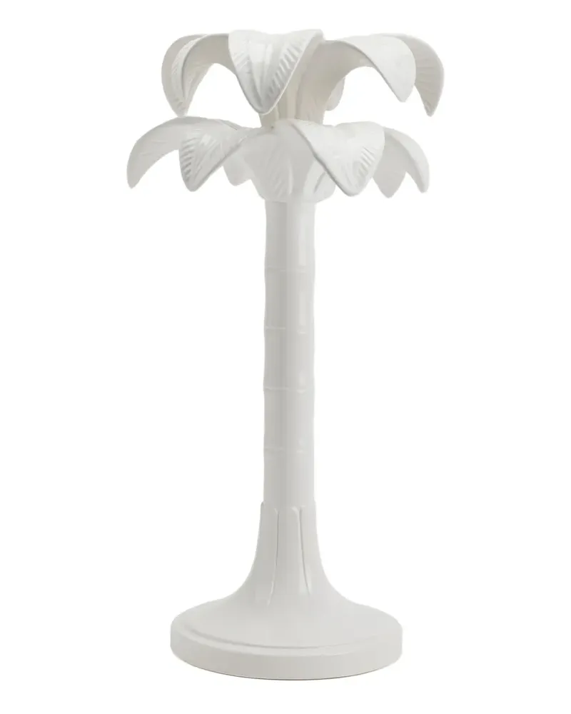 Les-Ottomans Kerzenhalter mit Palmenblatt - Weiß Weiß