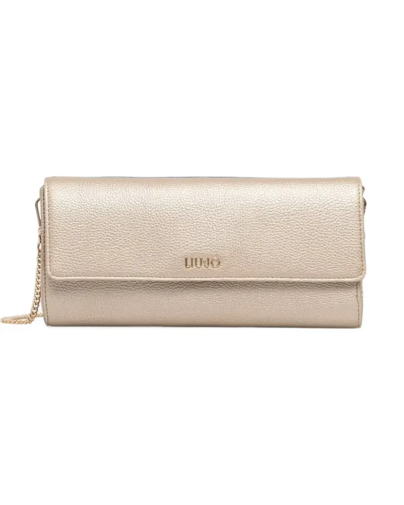 Liu Jo Clutch mit Logo-Schild - Gold Gold