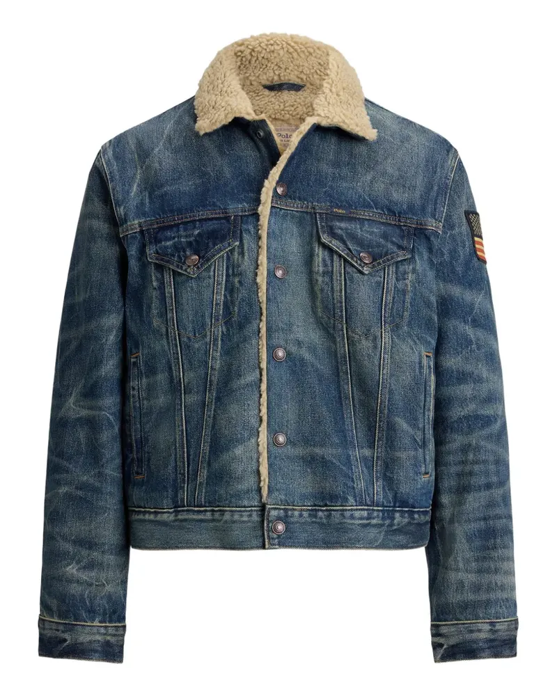 Ralph Lauren Jeansjacke mit Fleece-Futter - Blau Blau