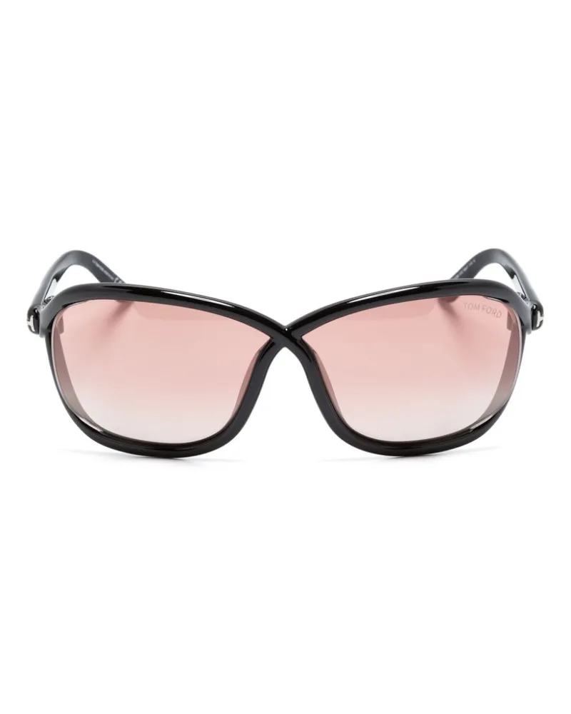 Tom Ford Sonnenbrille im Butterfly-Design - Schwarz Schwarz