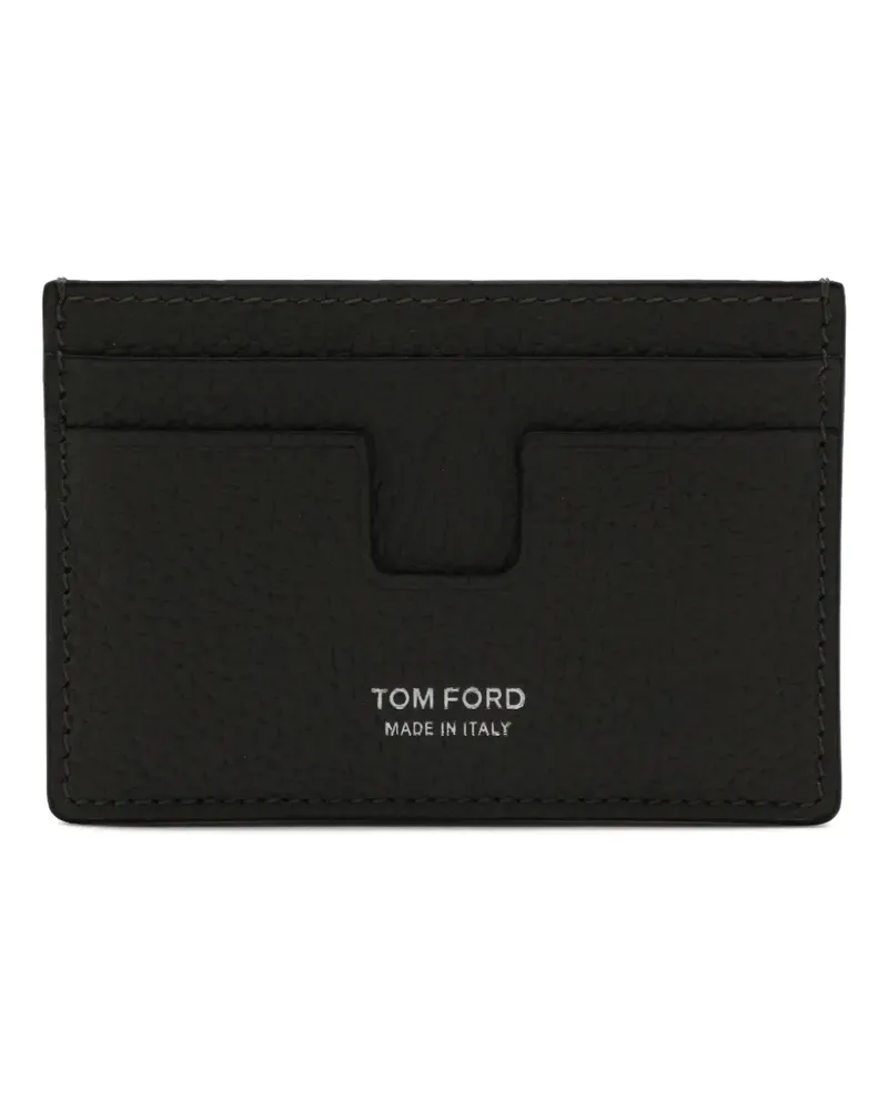Tom Ford logo-print grained cardholder - Schwarz Schwarz