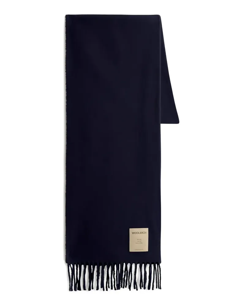 Woolrich Schal mit Fransen - Blau Blau
