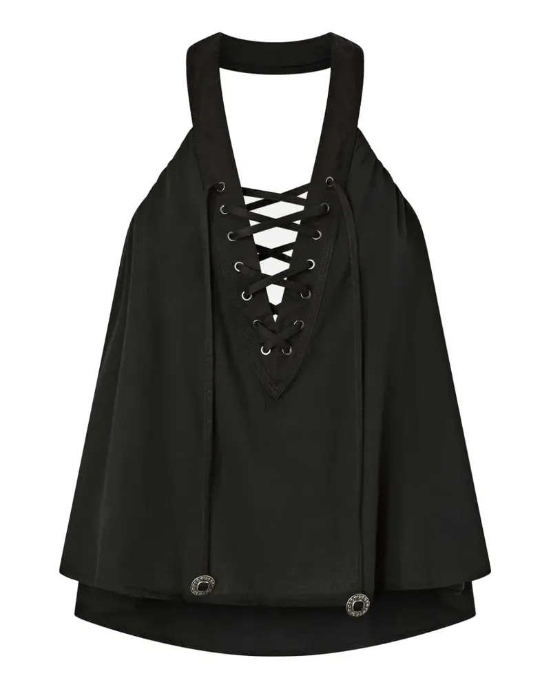 Pinko Top mit Schnürung - Schwarz Schwarz