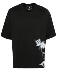 Y-3 GXS T-Shirt mit Blumen-Print Schwarz