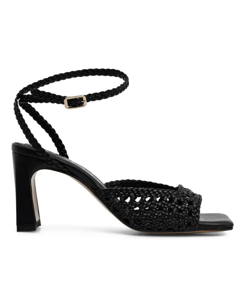 SOULIERS MARTINEZ Lea braided leather sandals - Schwarz Schwarz