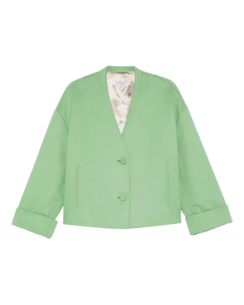 Alberto Biani Cropped-Jacke mit Knöpfen - Grün Grün