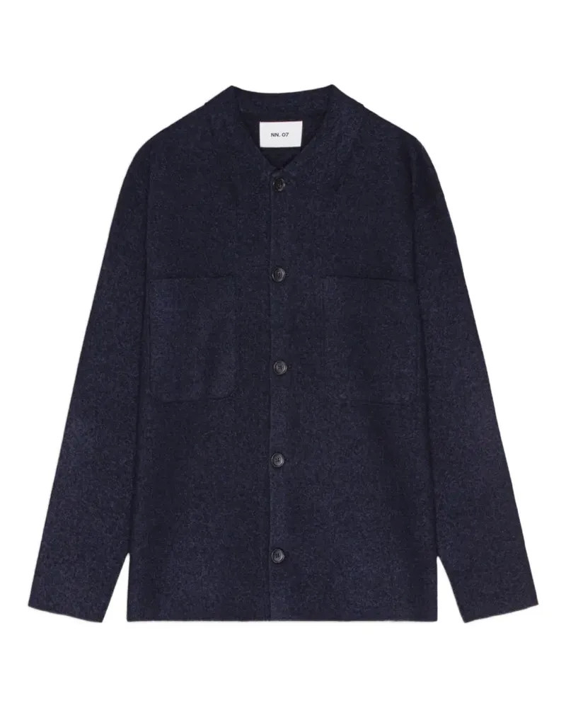 NN 07 Jonas chest-pocket cardigan - Blau Blau