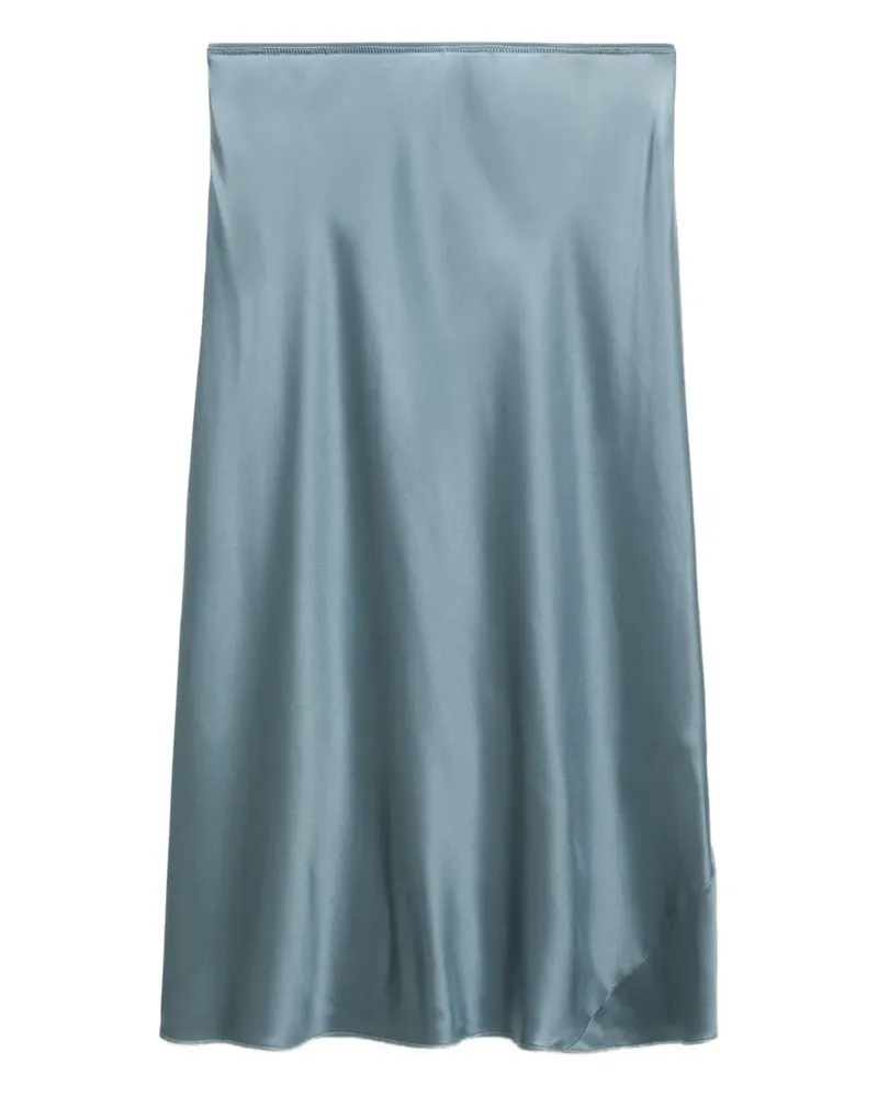 Dorothee Schumacher charmeuse silk slip skirt - Blau Blau