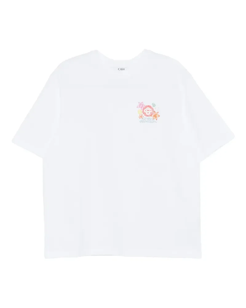 Casablanca Paris Oversized-T-Shirt mit grafischem Print - Weiß Weiß