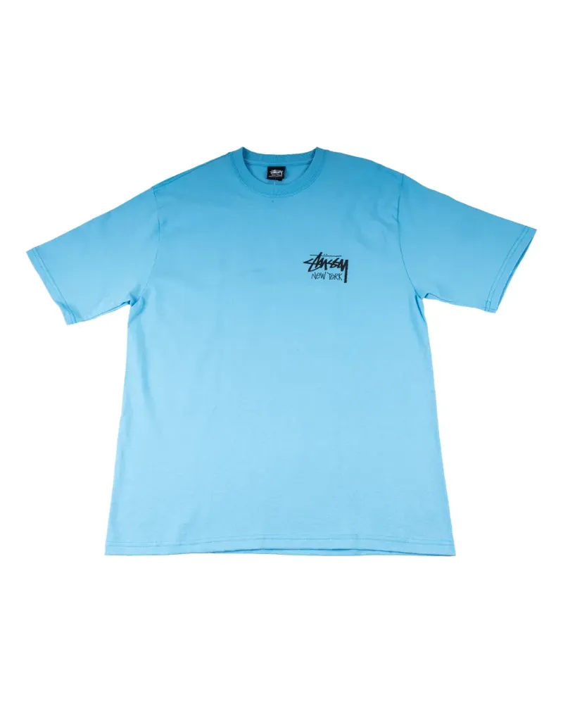 Stüssy New York logo-print T-shirt - Blau Blau