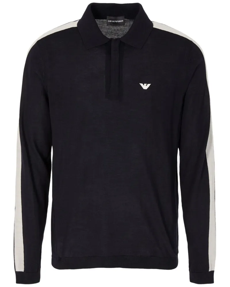 Emporio Armani Pullover mit Polokragen - Schwarz Schwarz