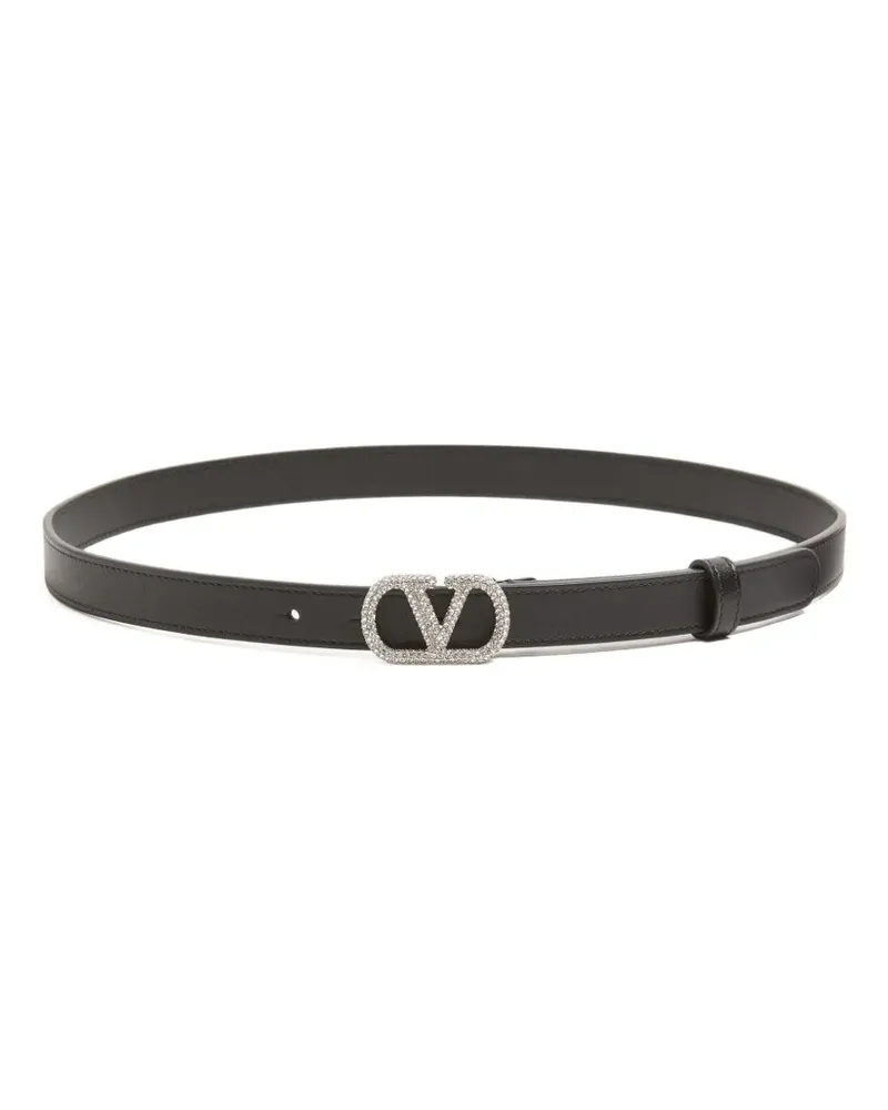 Valentino Garavani Gürtel mit VLogo - Schwarz Schwarz