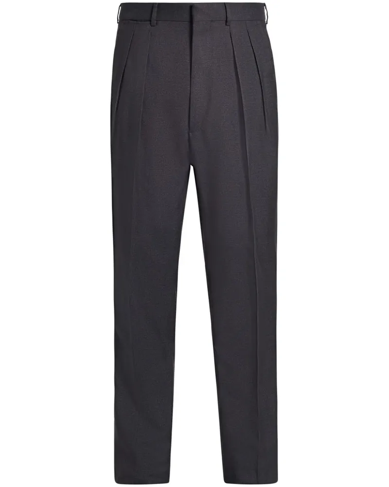 Tom Ford Seidenhose mit Falten - Schwarz Schwarz