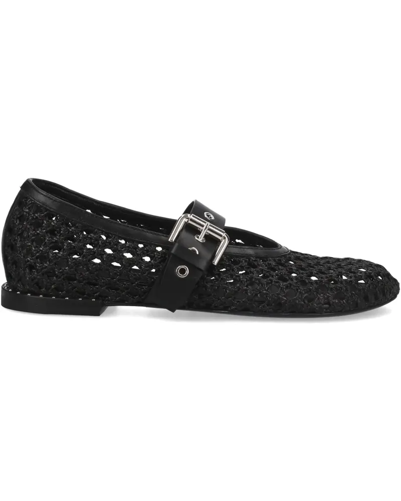 Premiata Gewebte Ballerinas - Schwarz Schwarz