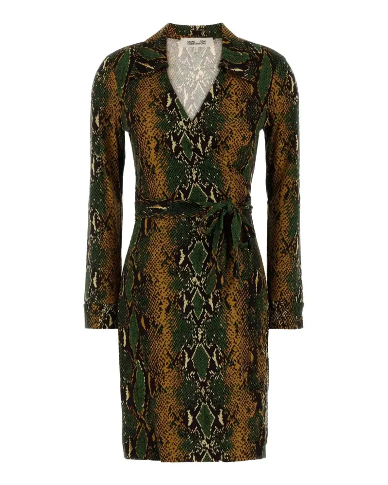 Diane von Furstenberg Janne snakeskin-print mini dress - Braun Braun