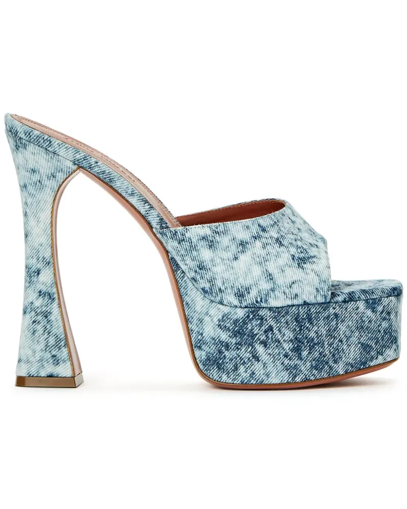 Amina Muaddi Dalida Mules 140mm - Blau Blau