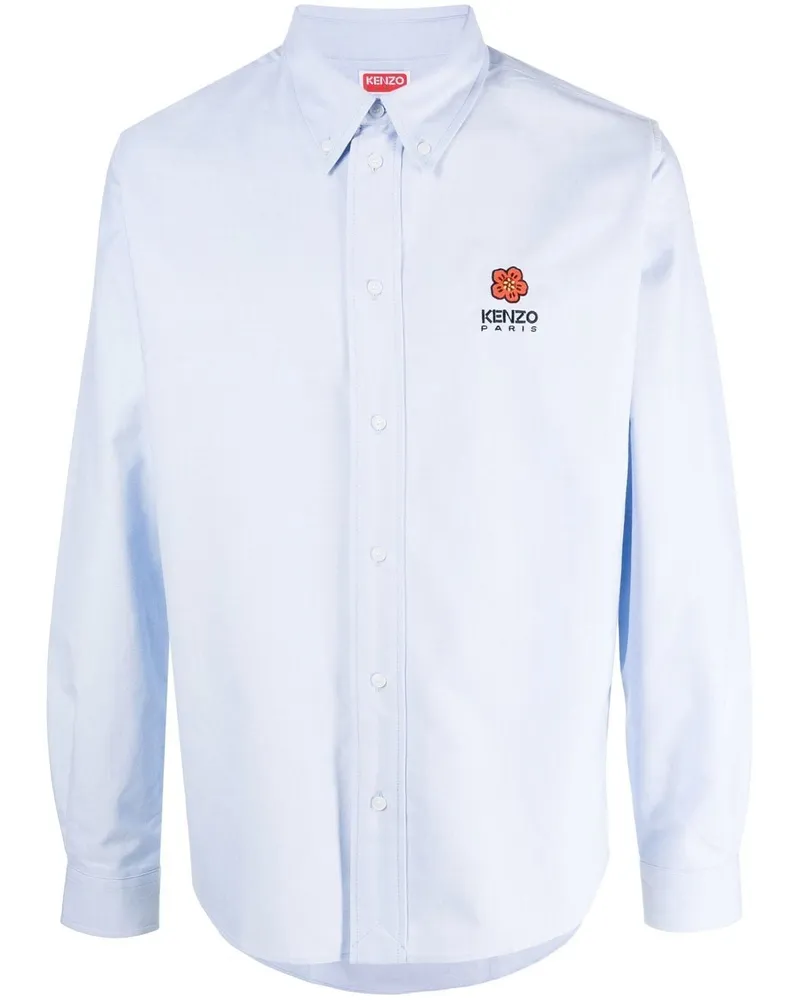 Kenzo Hemd mit Logo-Print - Blau Blau