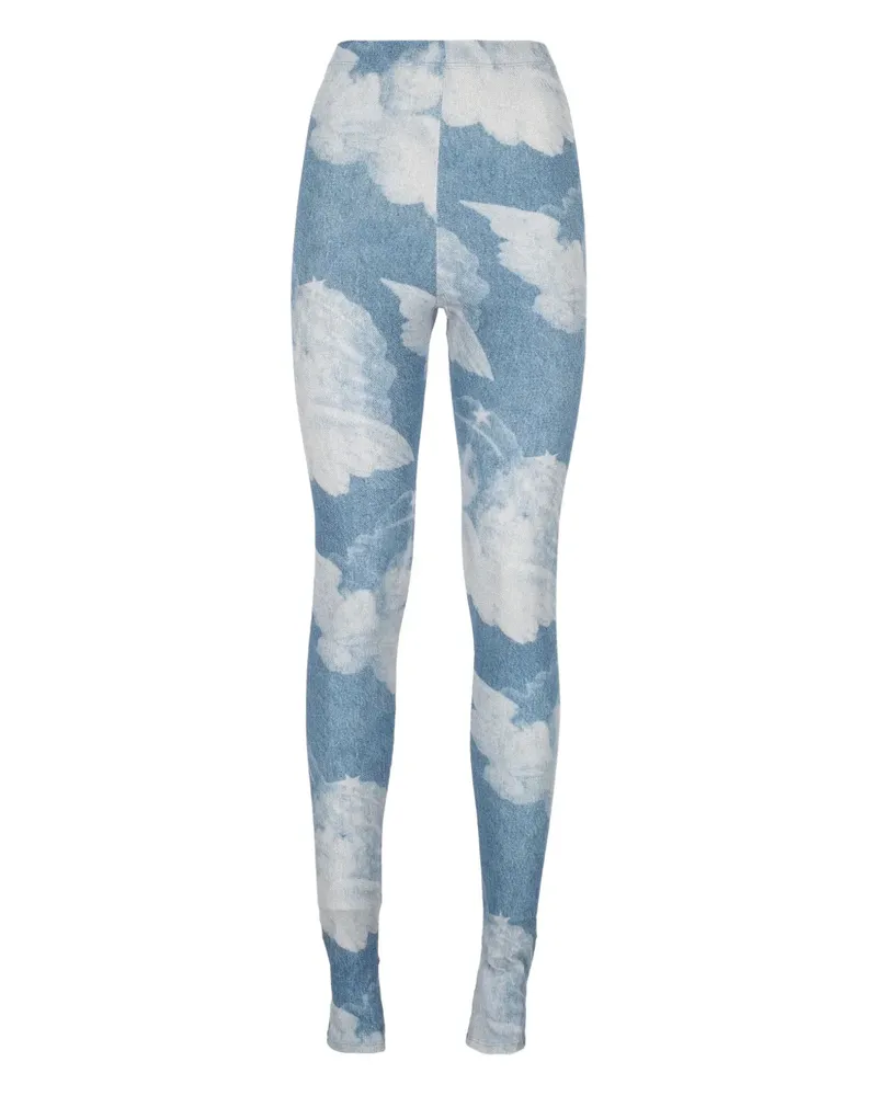 Fiorucci angels-print leggings - Blau Blau