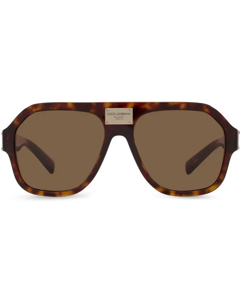 Dolce & Gabbana Pilotenbrille in Schildpattoptik - Braun Braun