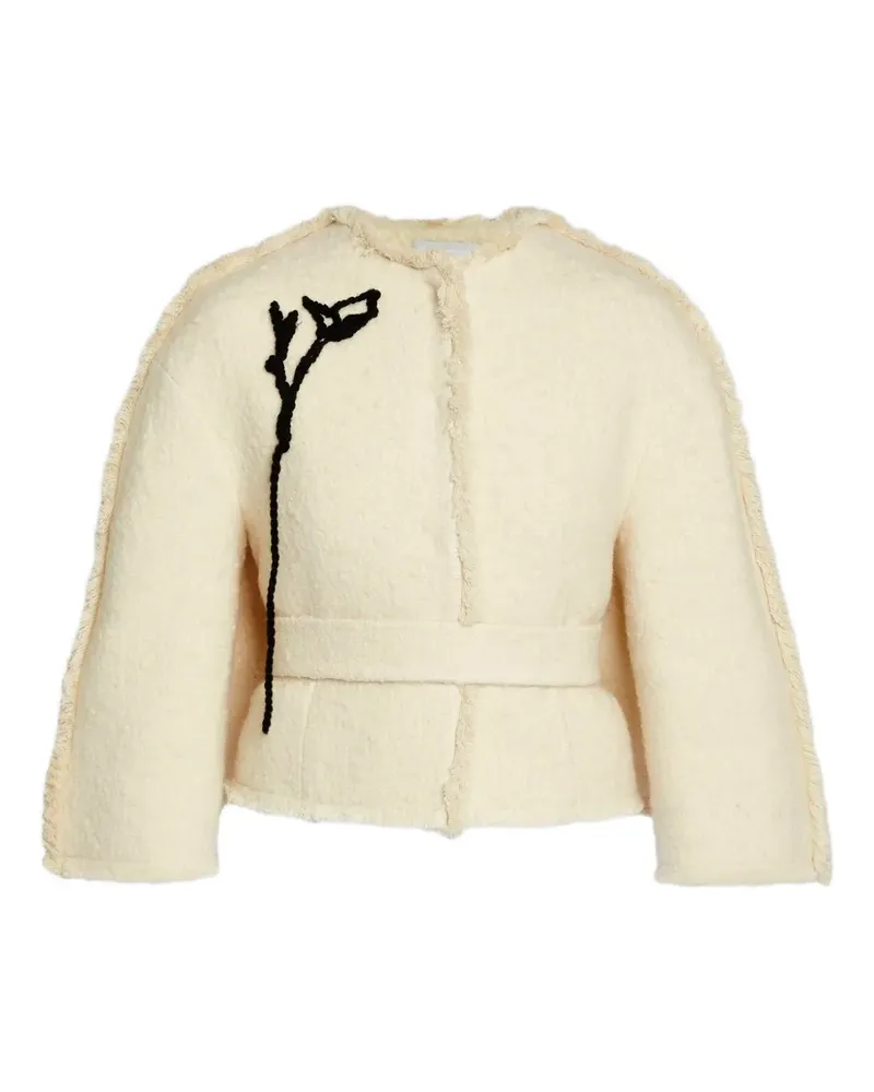 Erdem Jacke mit floraler Verzierung - Nude Nude