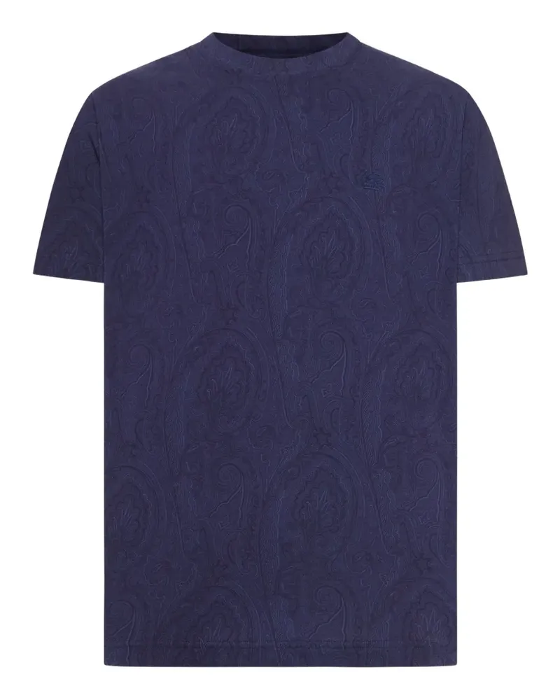 Etro paisley-print T-shirt - Blau Blau
