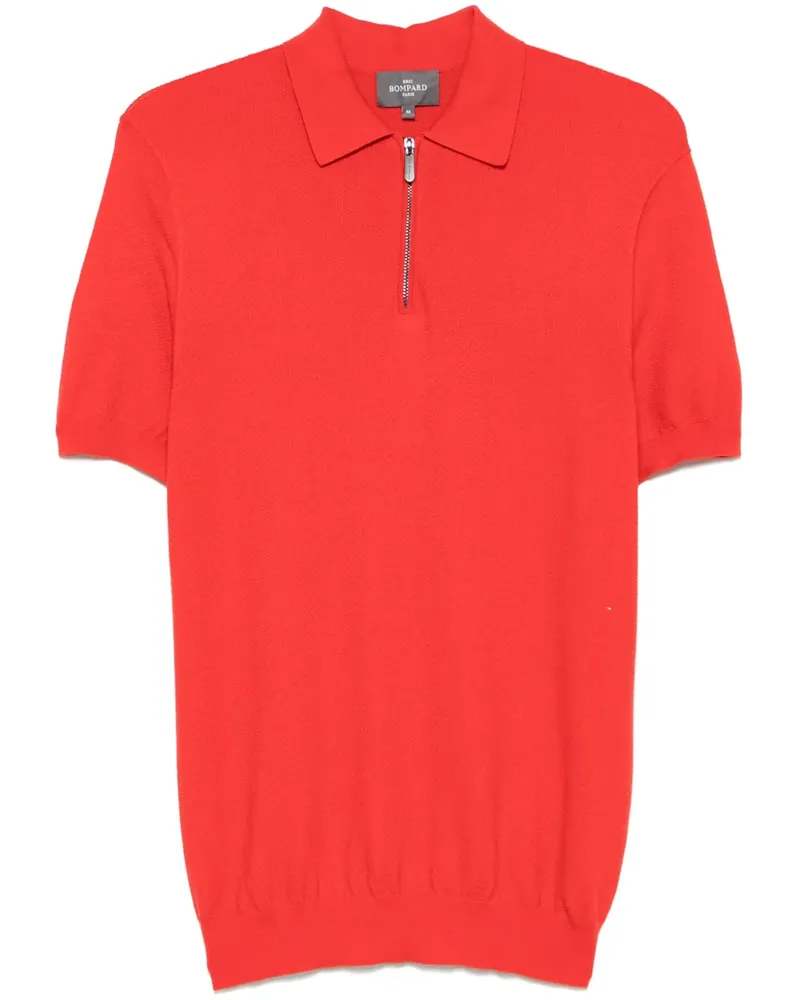 Eric Bompard Poloshirt aus Piqué mit Reißverschluss - Rot Rot