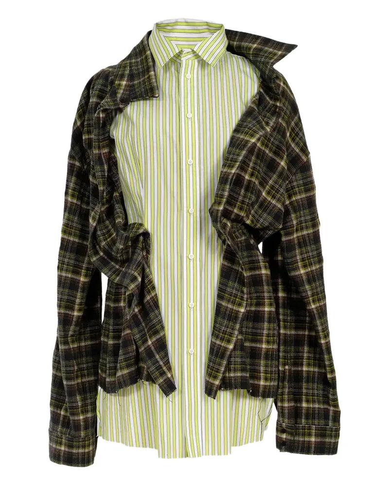 Natasha Zinko Gestreiftes Hemd - Grün Grün