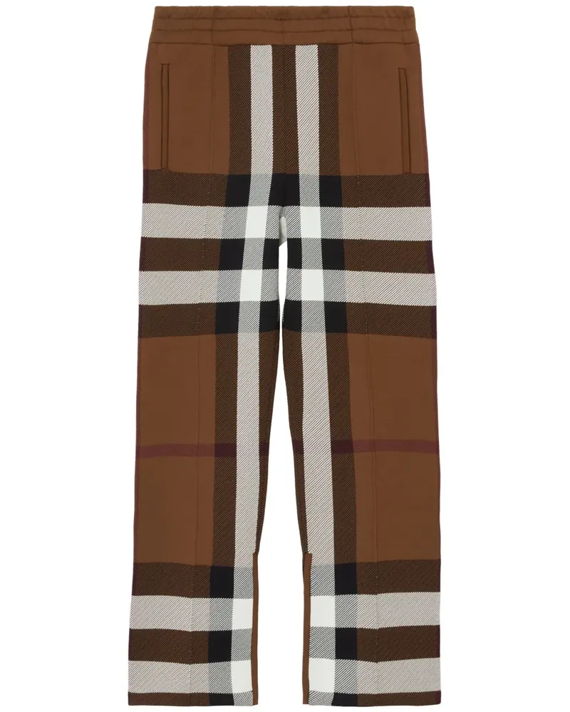 Burberry Jogginghose mit Check - Braun Braun