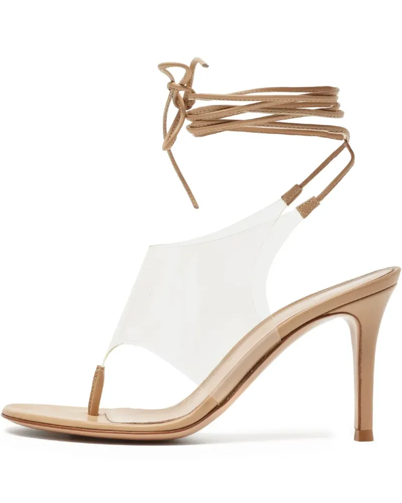 Gianvito Rossi Sandalen mit Schnürung 85mm - Nude Nude