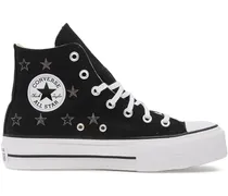 Chuck Taylor Sneakers mit Plateausohle - Schwarz
