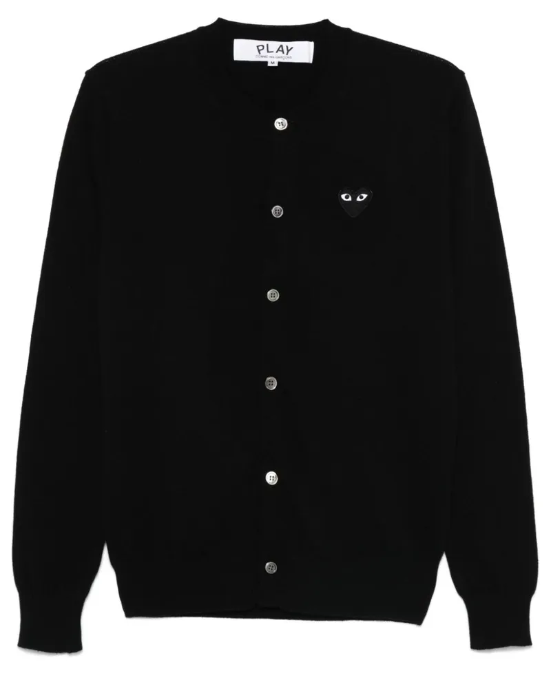 Comme des Garçons Black Heart Cardigan - Schwarz Schwarz