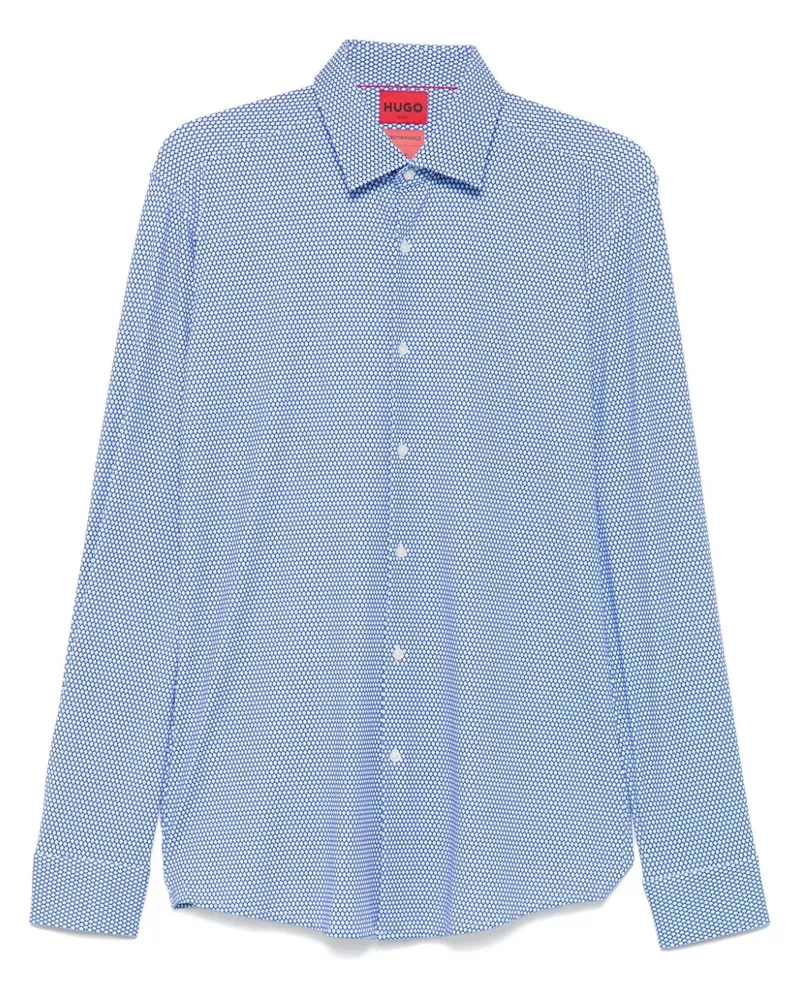 HUGO BOSS Hemd mit Print - Blau Blau
