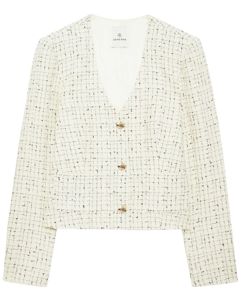 Anine Bing Anitta Tweed-Jacke - Weiß Weiß