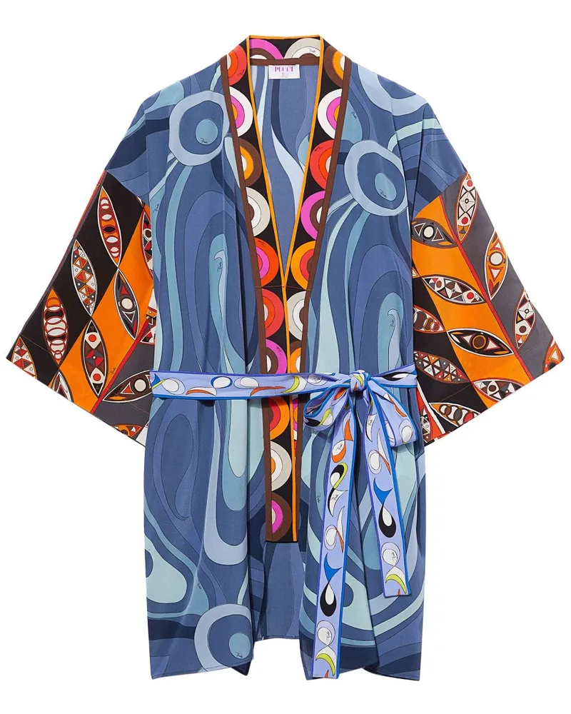 Emilio Pucci Minikleid mit grafischem Print - Blau Blau