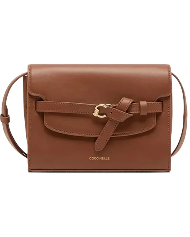 Coccinelle Schultertasche mit Gürtelschnalle - Braun Braun