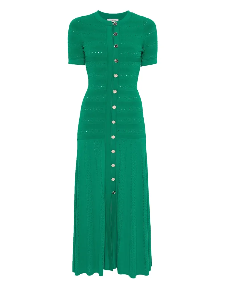 Sandro Gestricktes Midikleid - Grau Grau