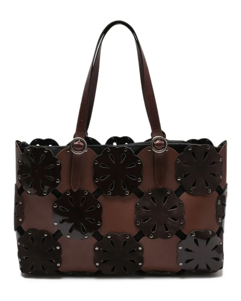 Maliparmi Gestanzter Tote Bag - Braun Braun
