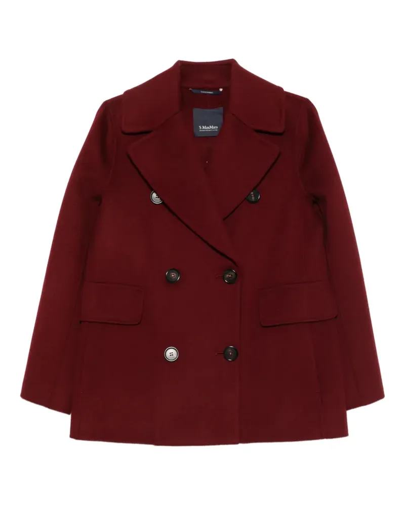 Max Mara Doppelreihiger Mantel - Rot Rot