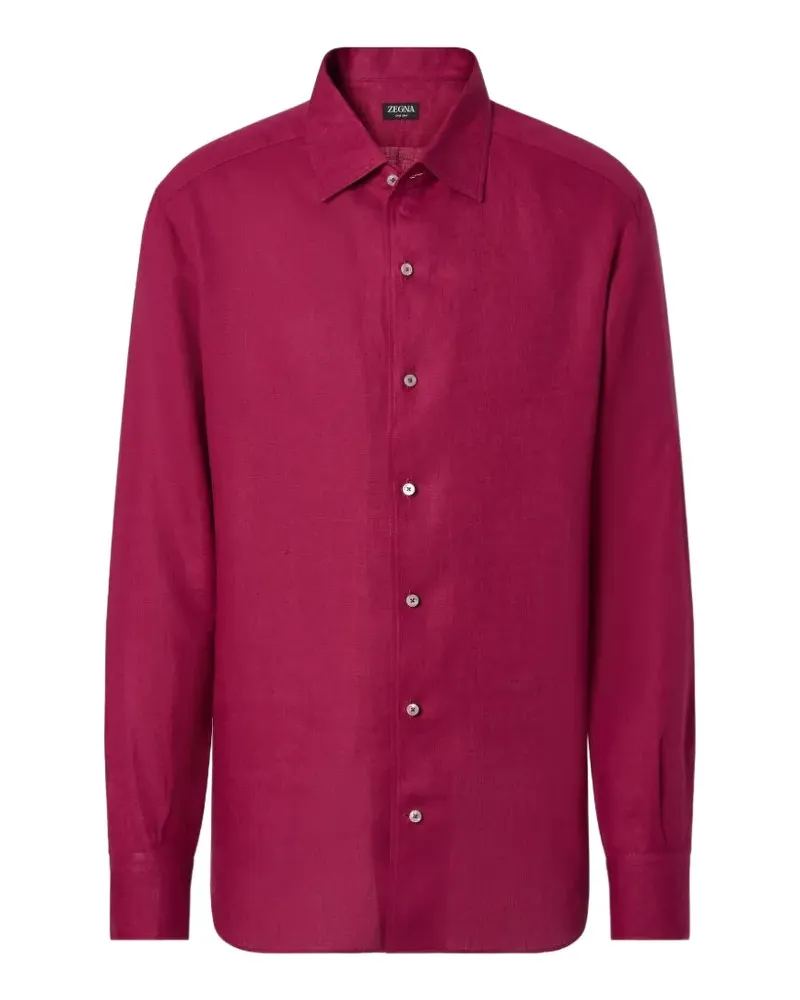 Ermenegildo Zegna Oasi Lino Hemd - Rosa Rosa
