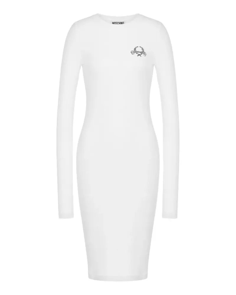 Moschino Minikleid mit Logo-Print - Weiß Weiß